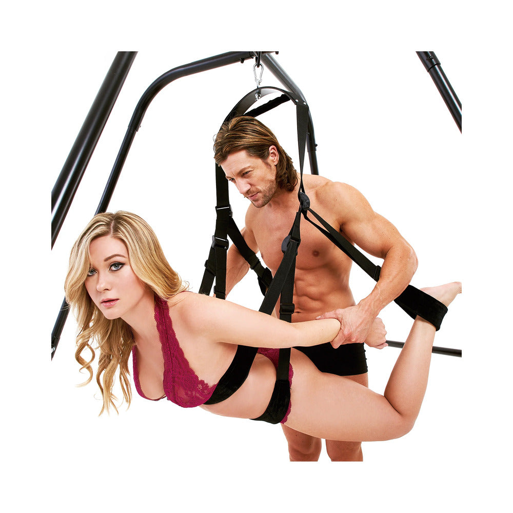 Lux Fetish Fantasy Swing shown in use - BDSM Authority