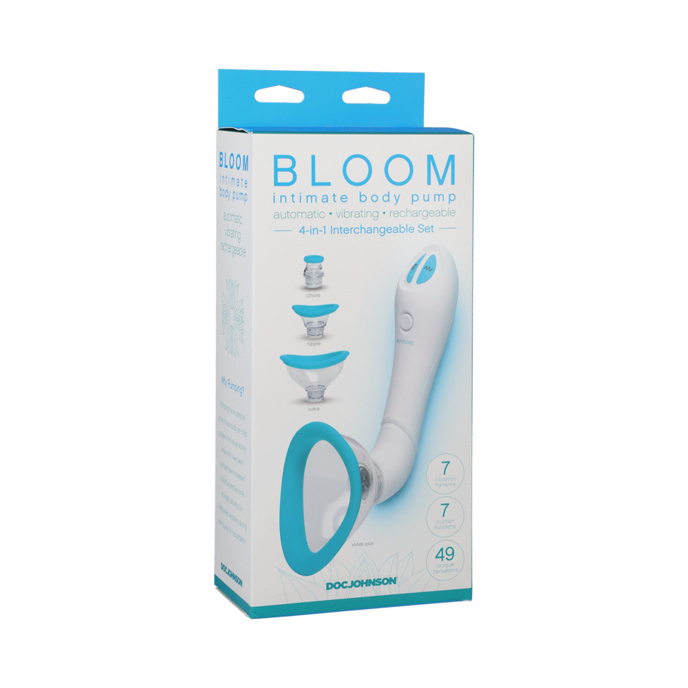 Bloom intimate body pump automatic vibrating rechargeable in white - BDSM Authority