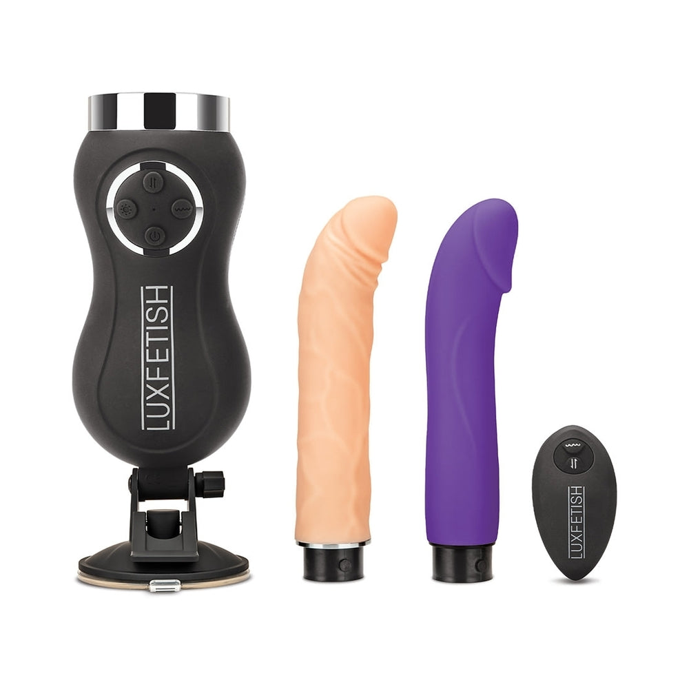 Lux Fetish sex machine base, two attachments and remote control - BDSM Authority