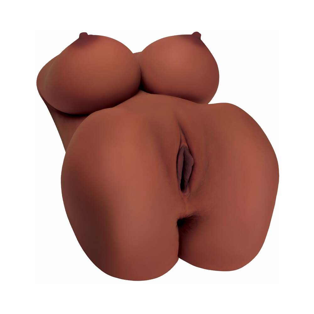 PDX Plus EZ Bang Torso brown raised vaginal and anal cavities - BDSM Authority