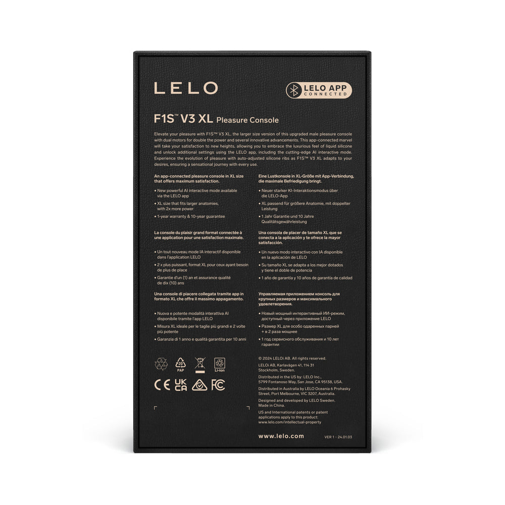 LELO F1S V3 XL Red with charging and packaging - BDSM Authority