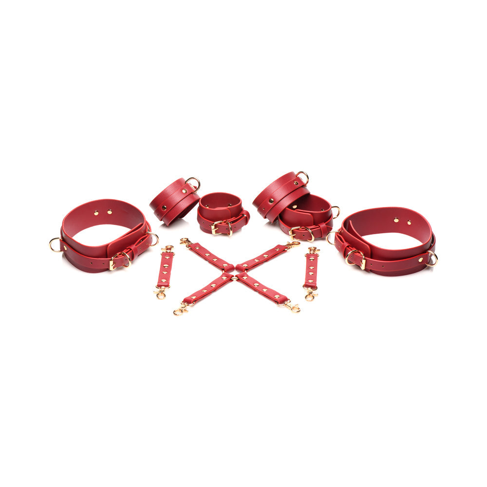 Master Series hog tie connector and cuff connectors detail - BDSM Authority