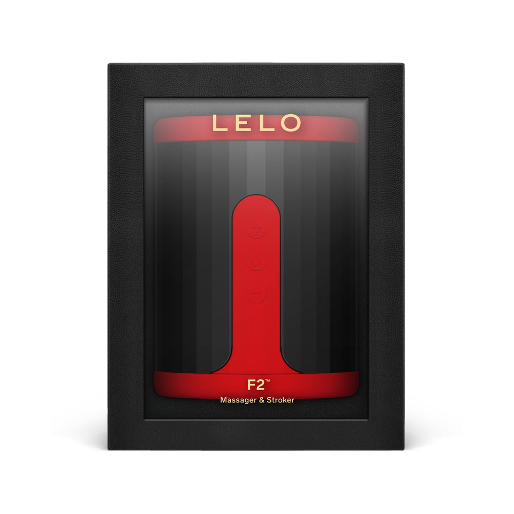 LELO F2S Massager & Stroker Red front view - BDSM Authority