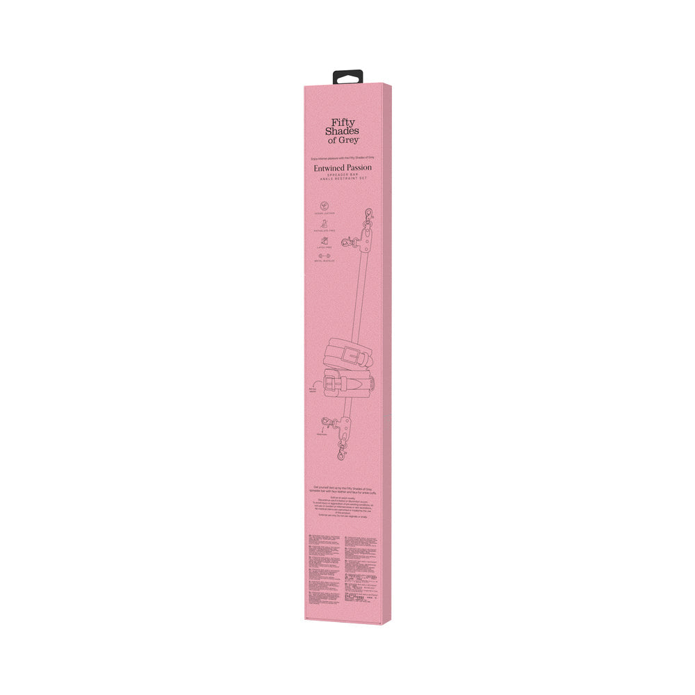 Fifty Shades of Grey Entwined Passion spreader bar retail packaging back - BDSM Authority