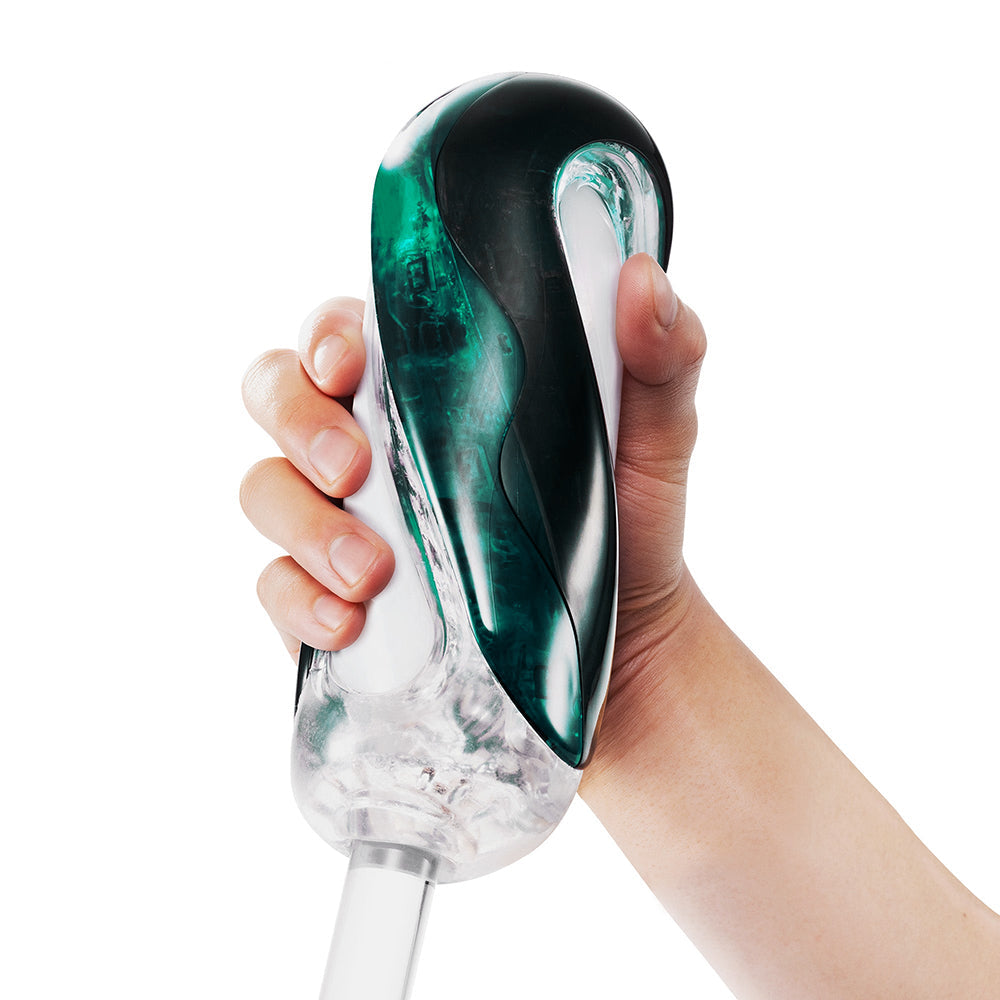 TENGA FLIP 360 Aurora Green soft enveloping internal texture - BDSM Authority