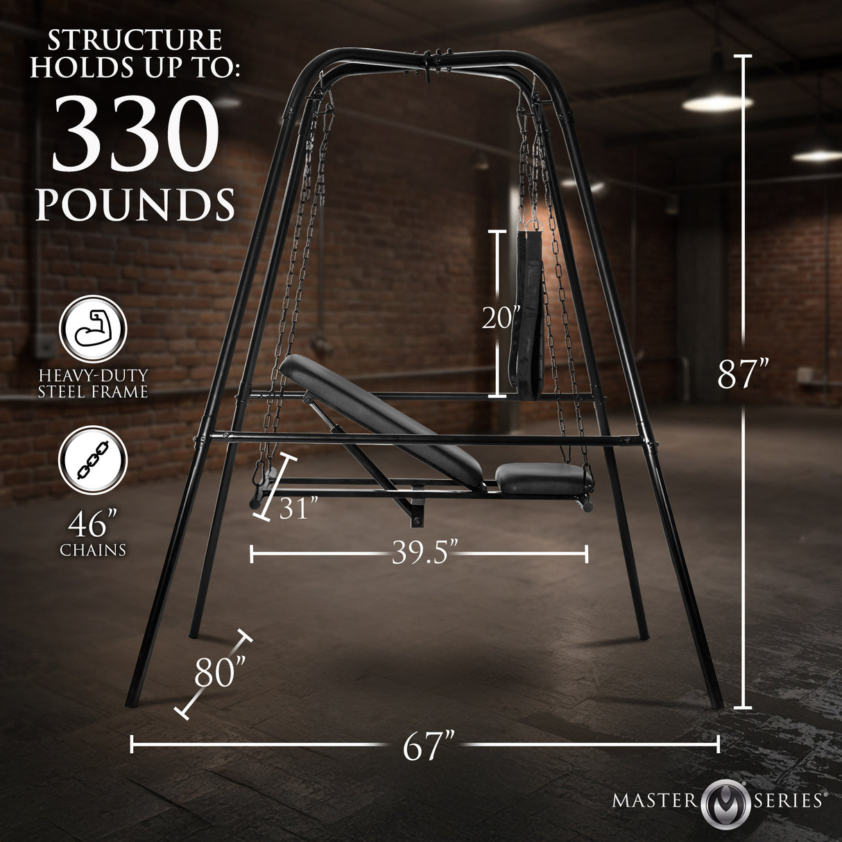 Throne Adjustable sex sling with stand BDSMAuthority