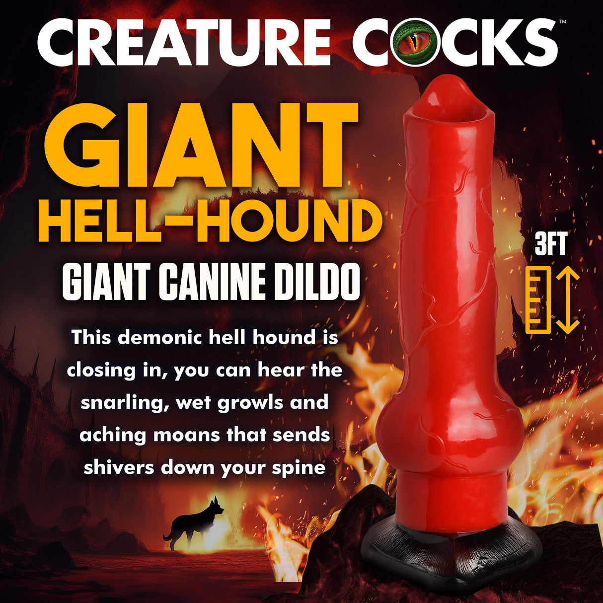 Giant Hell-Hound angle view