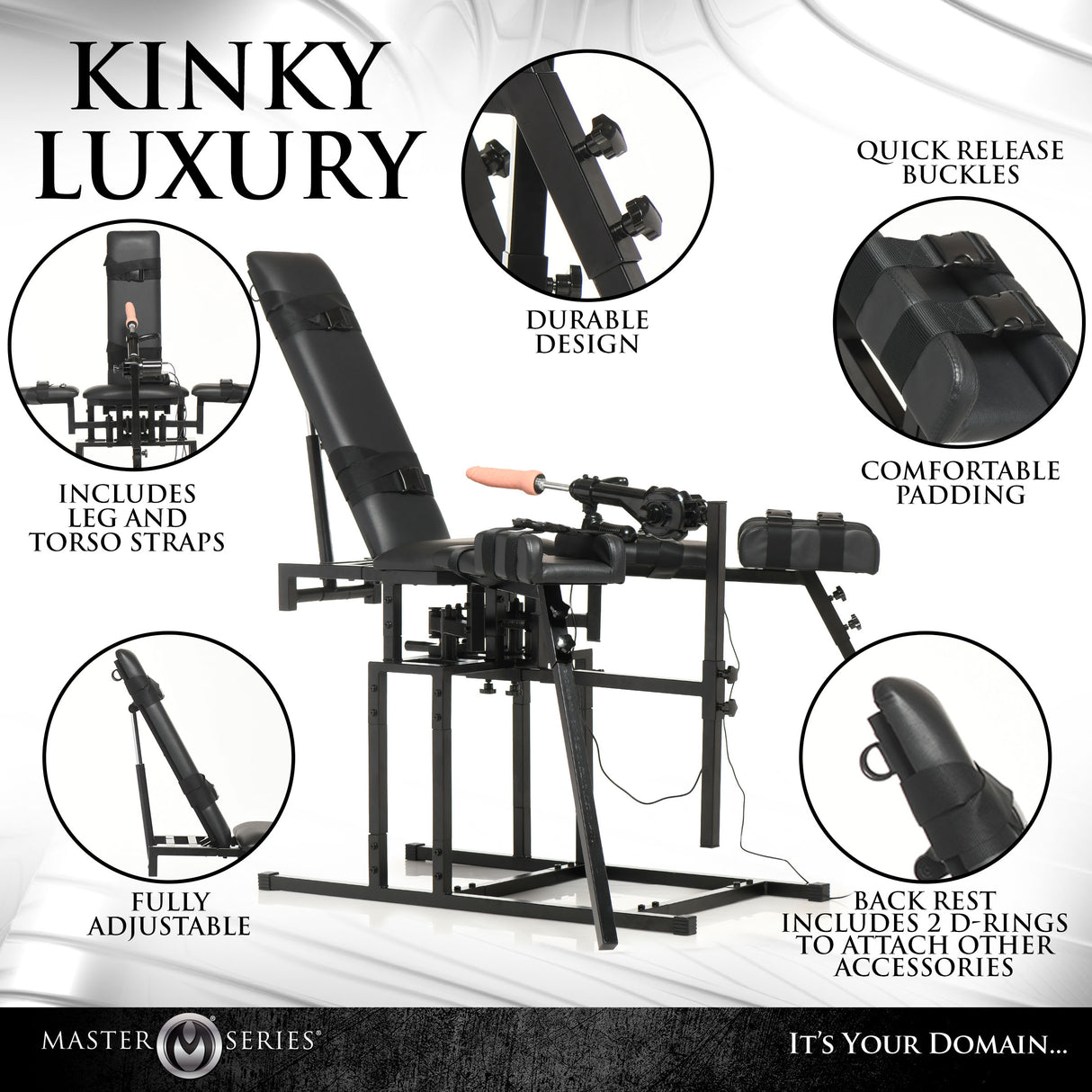 Leg Spreader Obedience Bondage Chair dimensions and frame construction - BDSM Authority