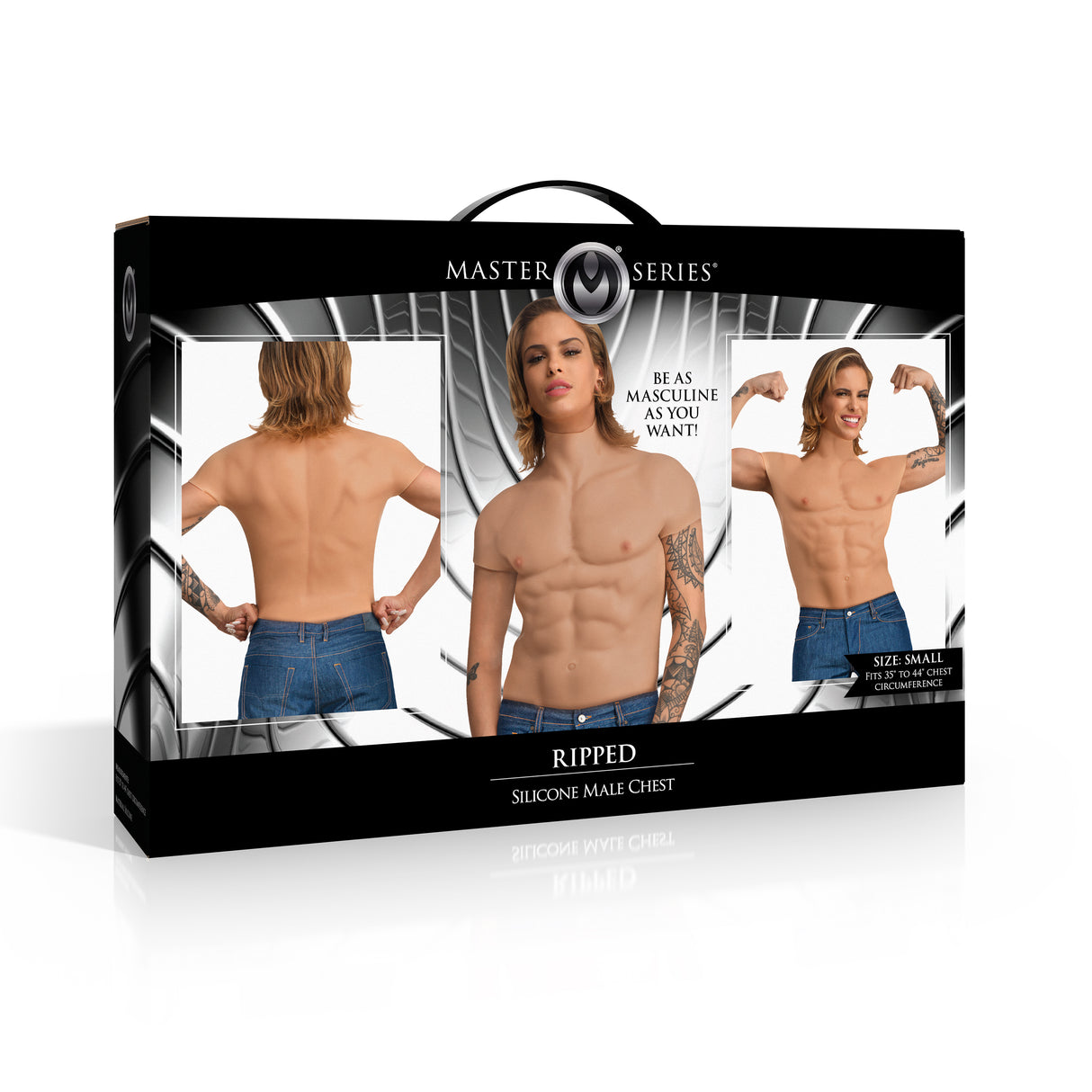 Ripped Silicone Male Chest Small packaging