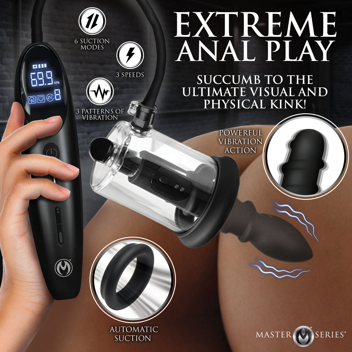 Rosebud Driller feature overview showing 6 suction modes, 3 speeds and 3 vibration patterns - BDSM Authority