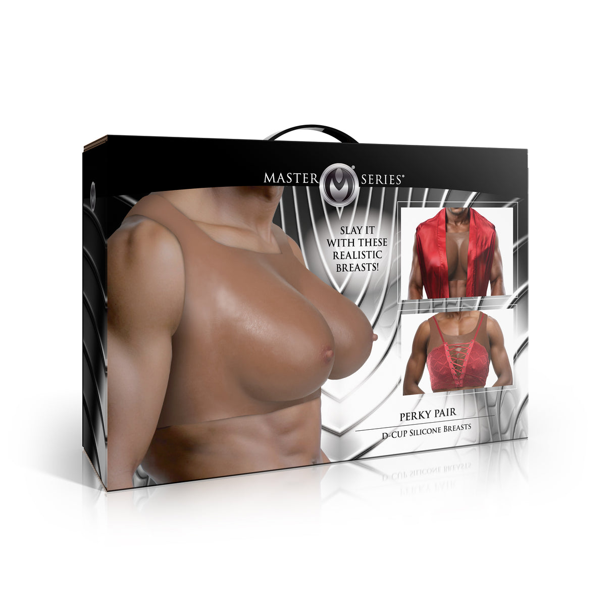 Perky Pair D-Cup Silicone Breast Forms packaging