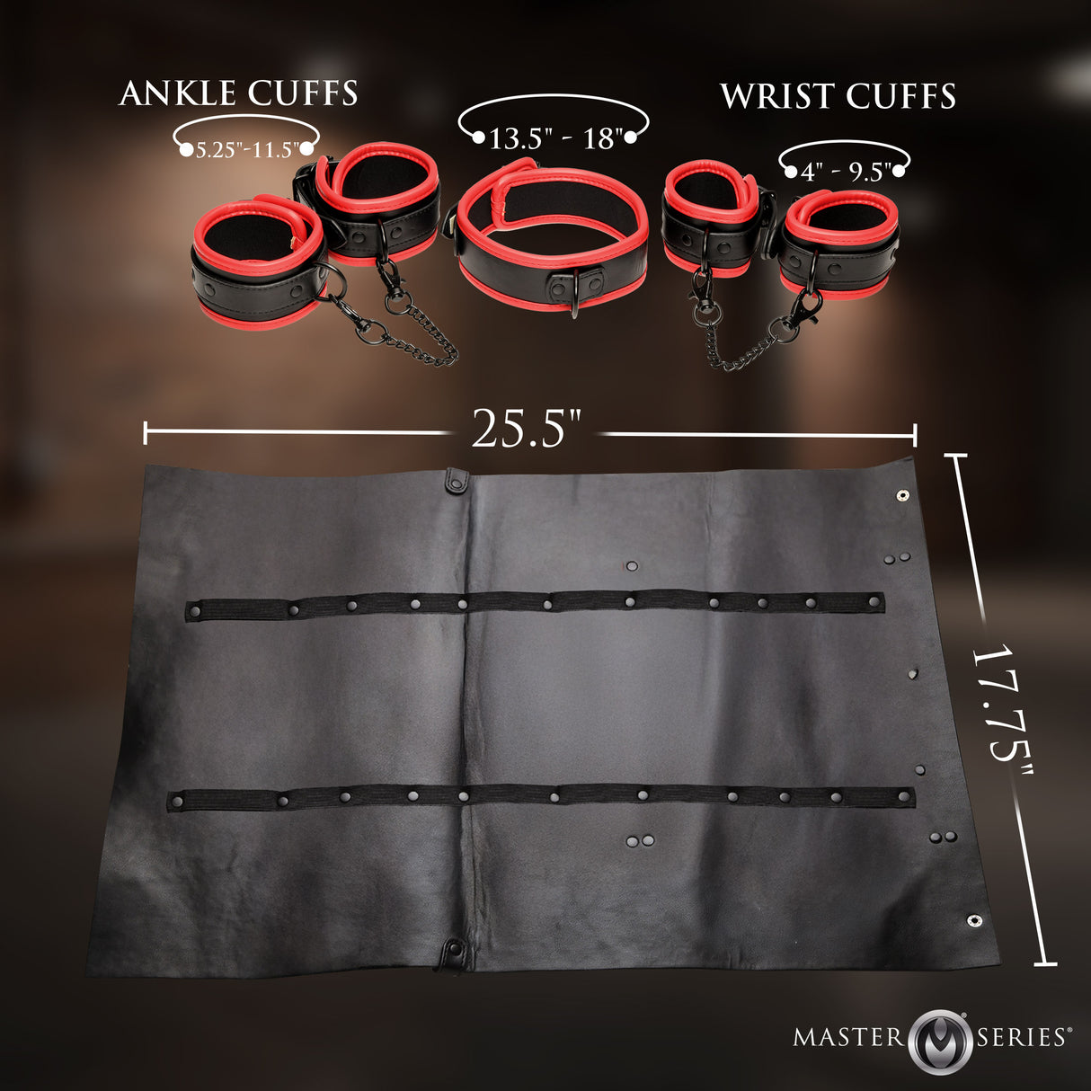 Scarlet Seduction Leather Bondage Travel Set detail view 4 - BDSM Authority