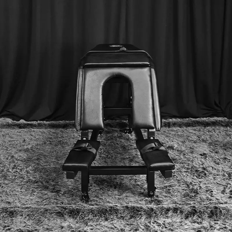 Adjustable kneeling and prone chair HQJS-005 front view featuring ergonomic posture support and rehabilitation design.