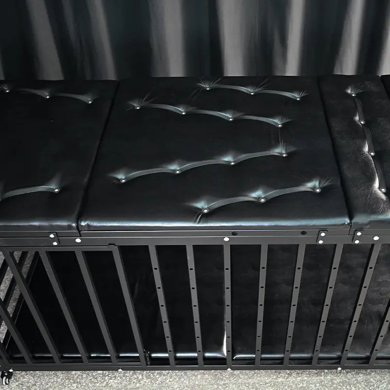 Heavy-duty Pleasure Bed HQJS-012 top view featuring a reinforced steel frame layout designed for durability, stability, and comfortable support.