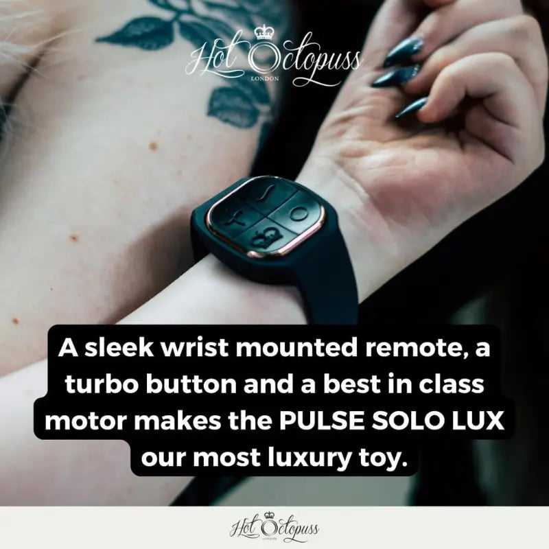 Hot Octopuss Pulse Solo Lux Rechargeable Remote-Controlled Vibrating Stroker Black