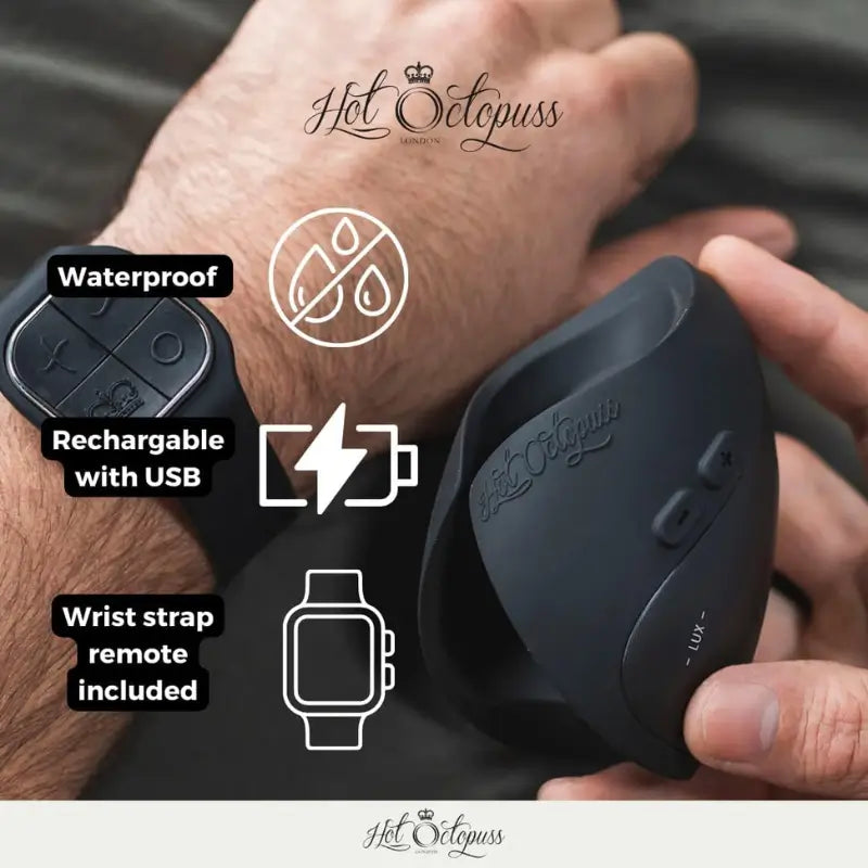 Hot Octopuss Pulse Solo Lux Rechargeable Remote-Controlled Vibrating Stroker Black