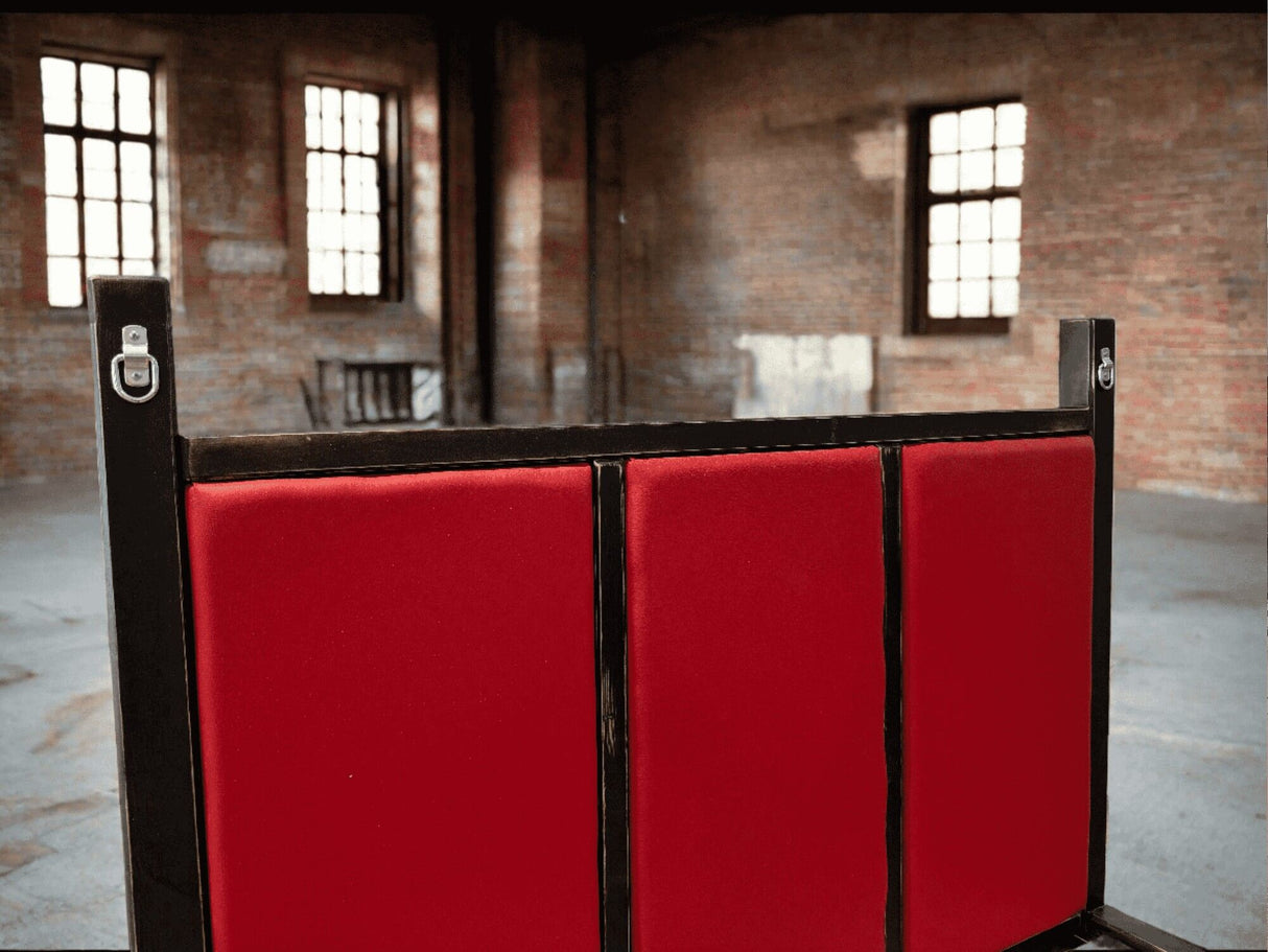 King Size BDSM-Inspired Wooden Bed with Cage & Restraint Options