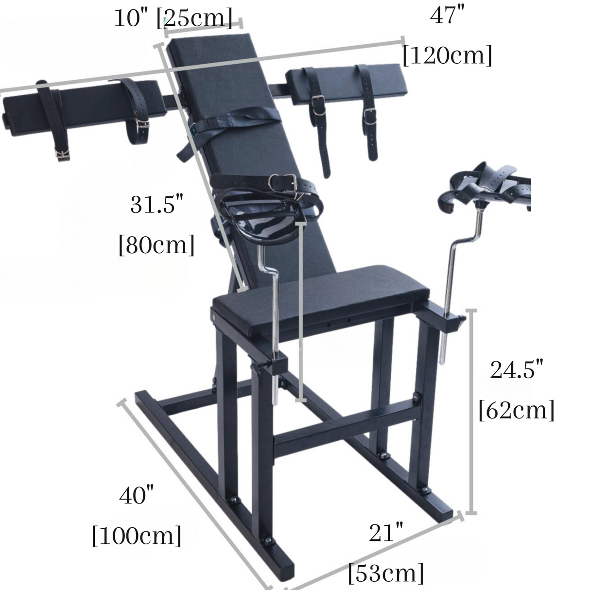 Gyno Chair Spanking Bench Adjustable Arm Splints & Wide Leg Stirrups BDSM Restraint Adult Bedroom Play Furniture