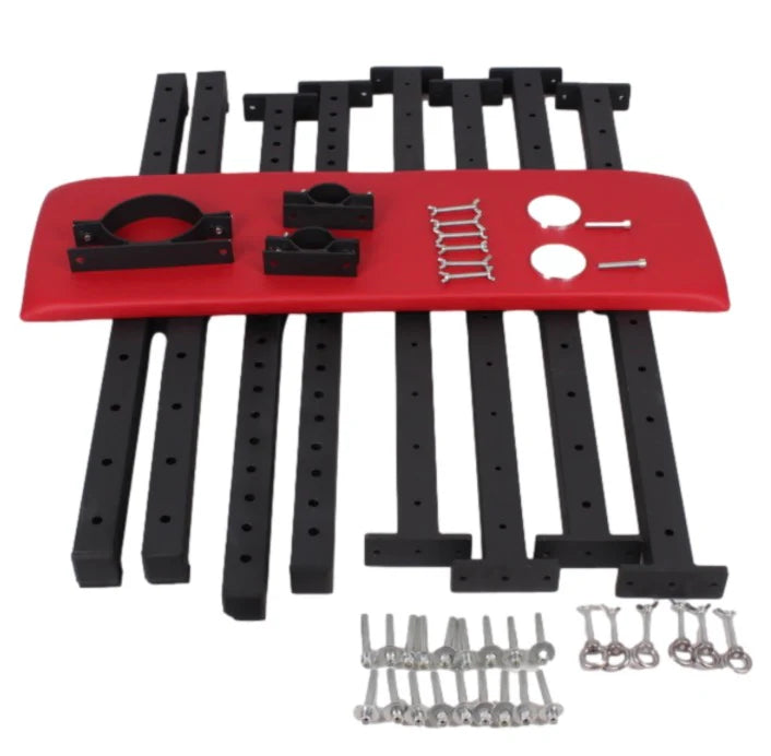 Multi-Position Bondage Stand System accessories set 2, includes additional adjustable restraints, reinforced straps, padded support cushions, locking clamps, and interchangeable mounting attachments for secure positioning and stability.