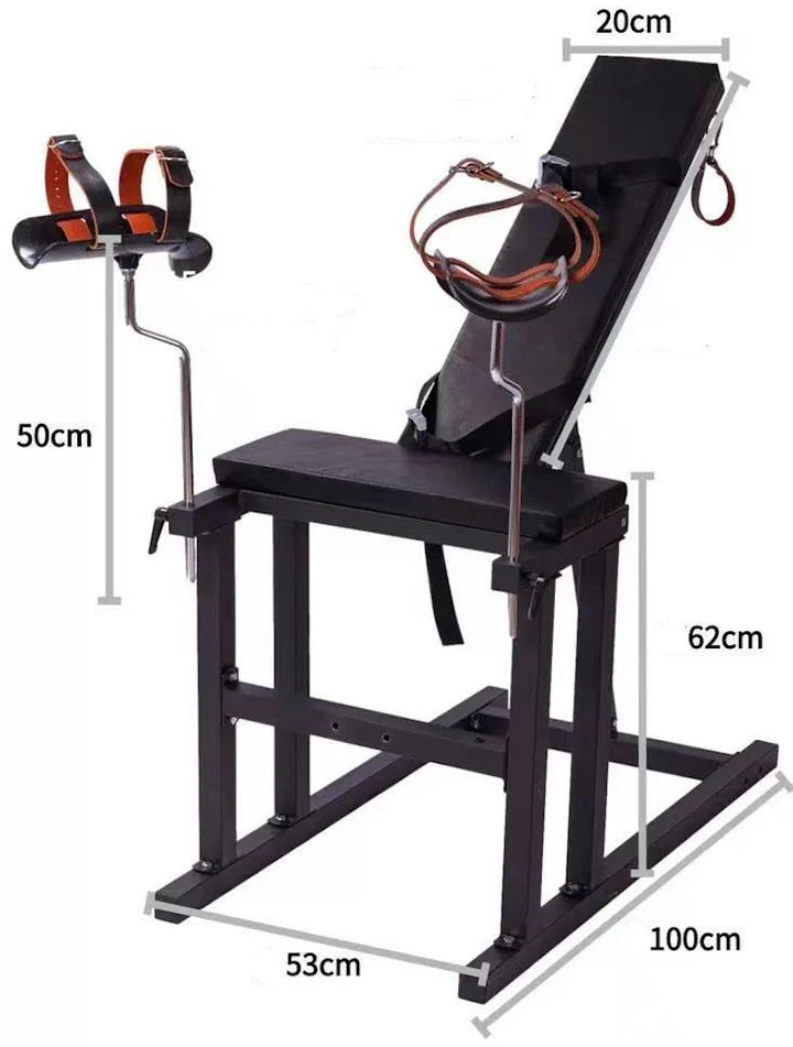 Multi-position restraint chair for full-body control and precision access, featuring reinforced frame, adjustable positioning system, and secure restraint design