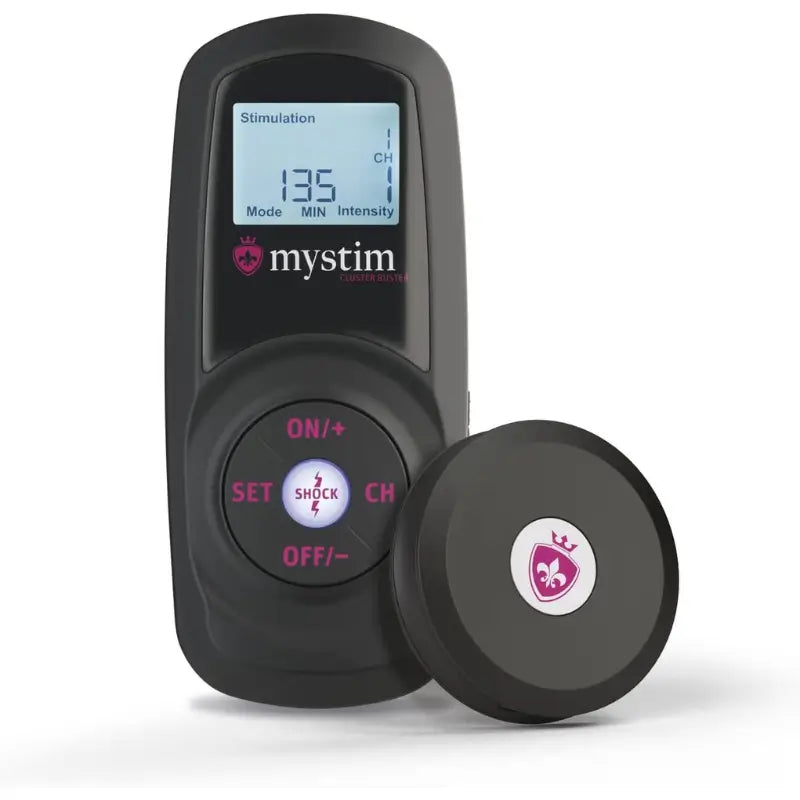 Mystim Cluster Buster Starter Kit, Wireless E-Stim Power Unit with Remote, Receiver and Bi-Polar Electrode