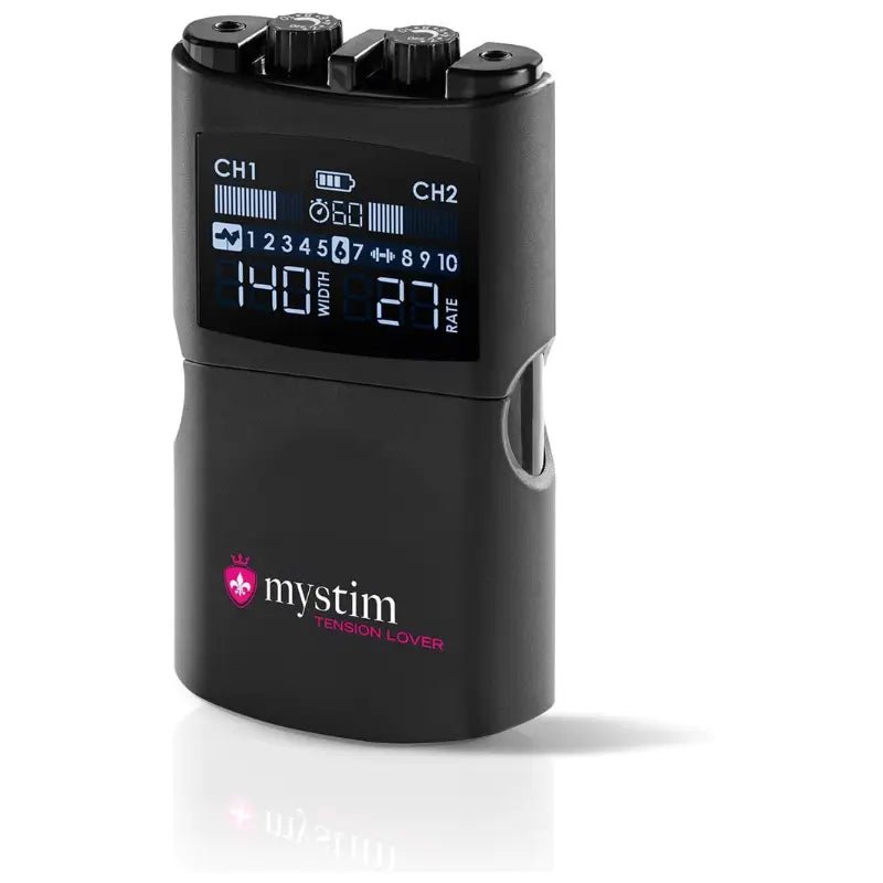 Mystim Tension Lover 2 E-Stim Power Unit, Dual-Channel Estim Powerbox with 7 Programs, Electrodes and USB-C Charging