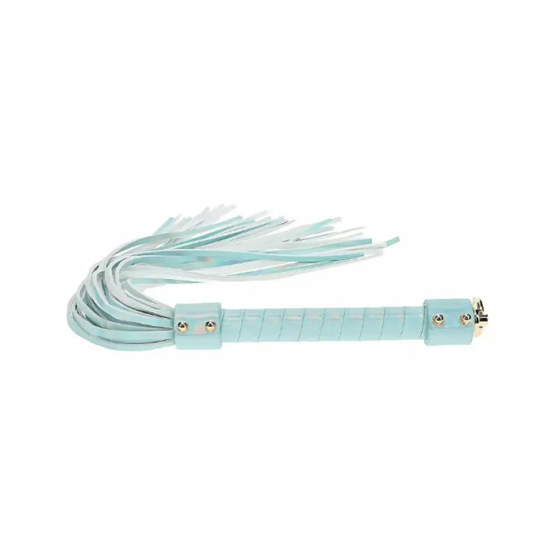 Ouch! International Paris Collection 8-Piece Bondage Kit with Iridescent Handbag, Collar and Leash, Cuffs, Flogger and Rechargeable Vibrating Bullet