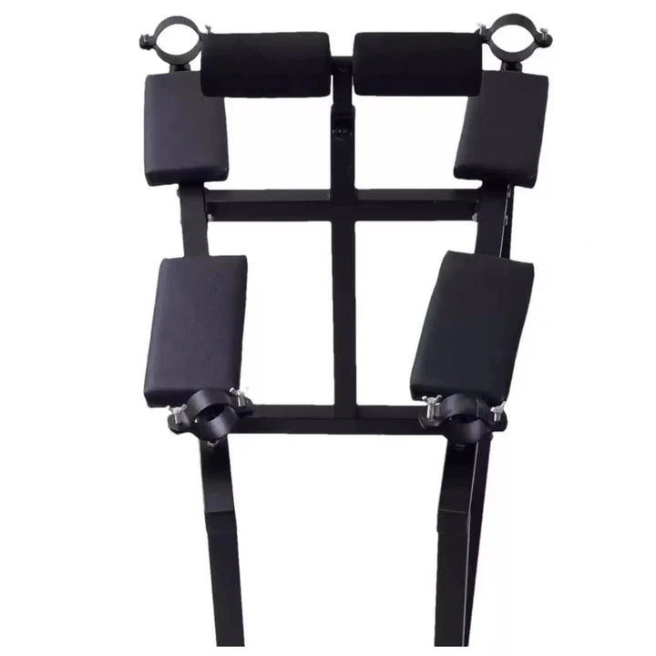 Penalty Goat Restraint Bench head view, heavy-duty padded BDSM restraint bench with reinforced frame and adjustable restraint points for secure positioning and support.
