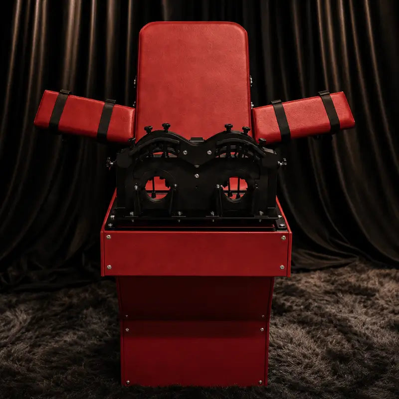Premium burgundy fun chair HQTK-009 with padded seating and reinforced support frame design