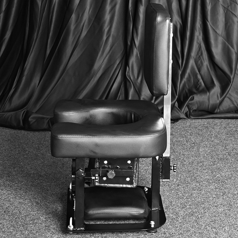 Studio-grade golden shower chair HQJS-016 left side view showing premium golden frame structure and ergonomic waterproof seating design for bathroom and shower use