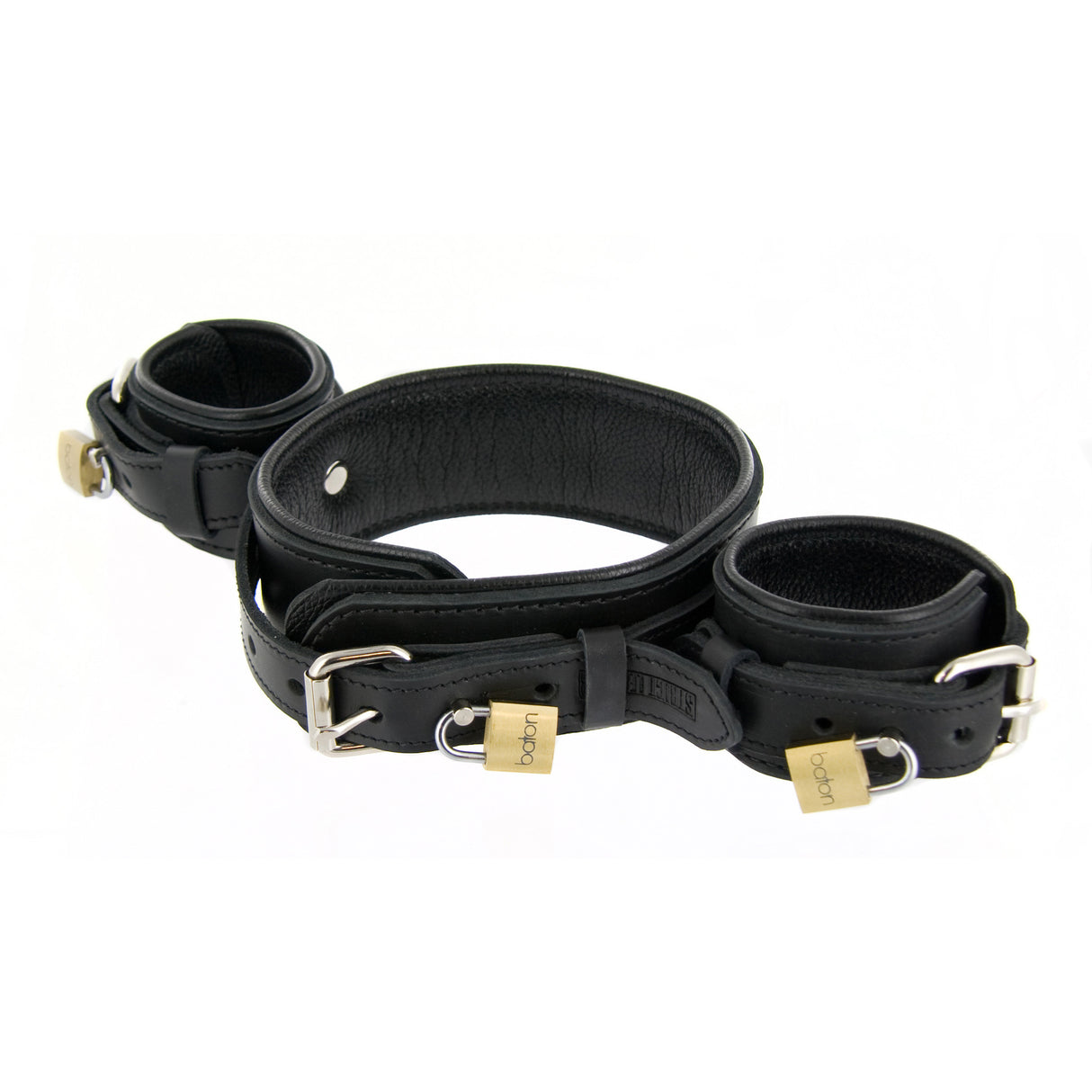 Strict Leather Wrist to Neck Restraint Yoke side