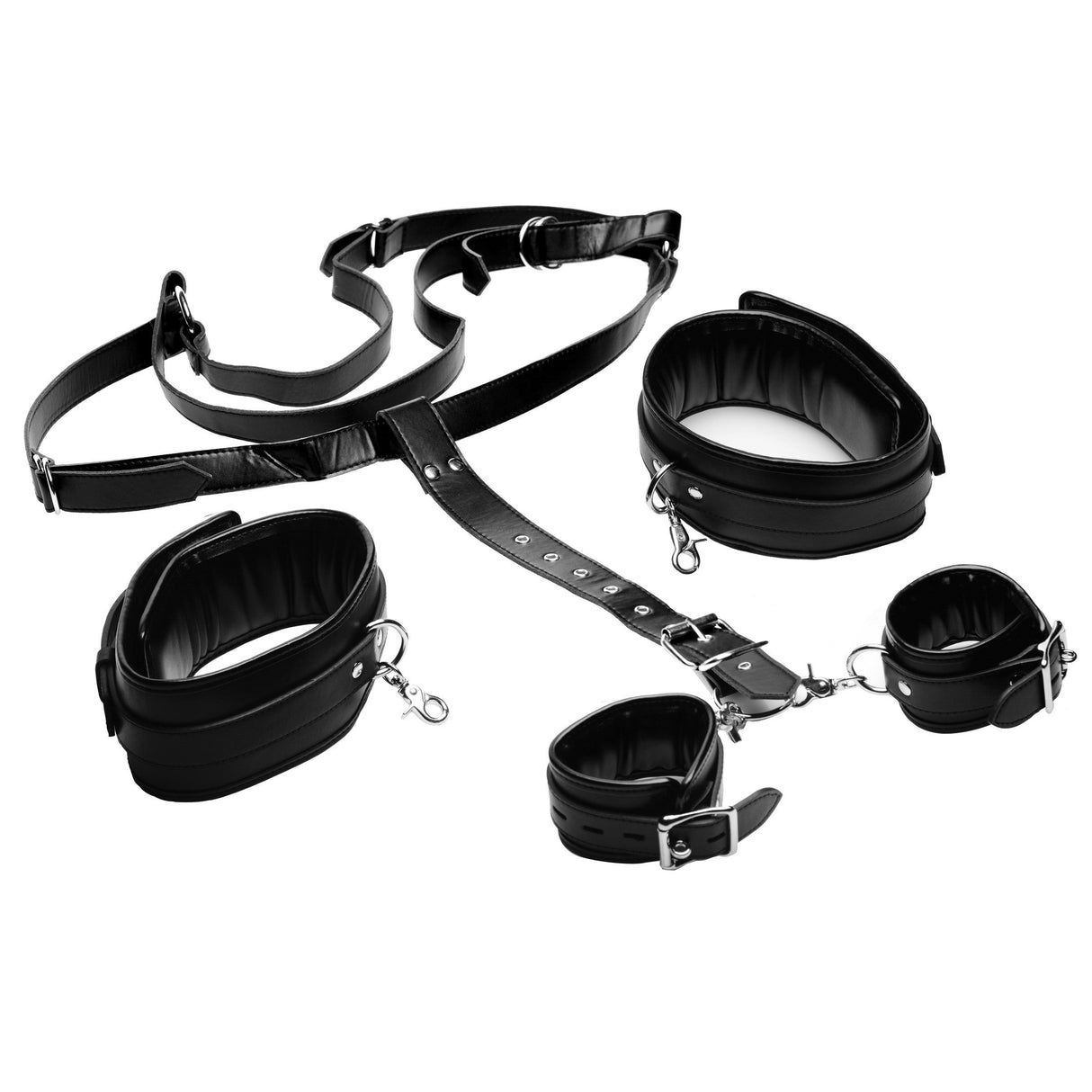STRICT deluxe thigh sling with wrist cuffs detail - BDSM Authority