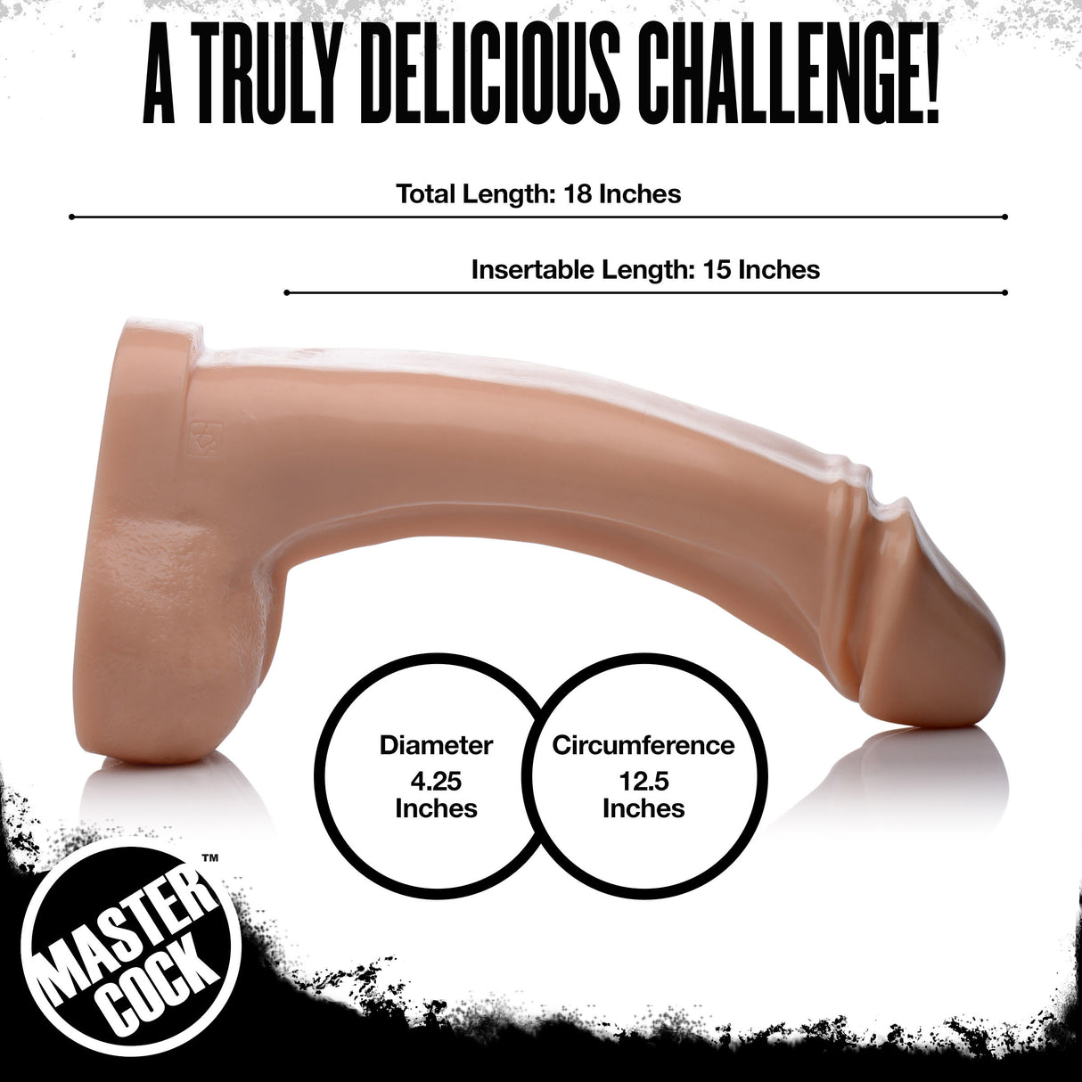 The Annihilator XXXL 18 Inch Dildo Flesh - view 4