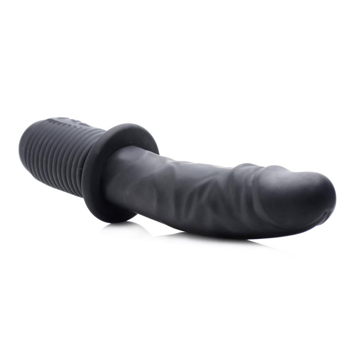 Power Pounder Vibrating and Thrusting Silicone Dildo Black - view 4