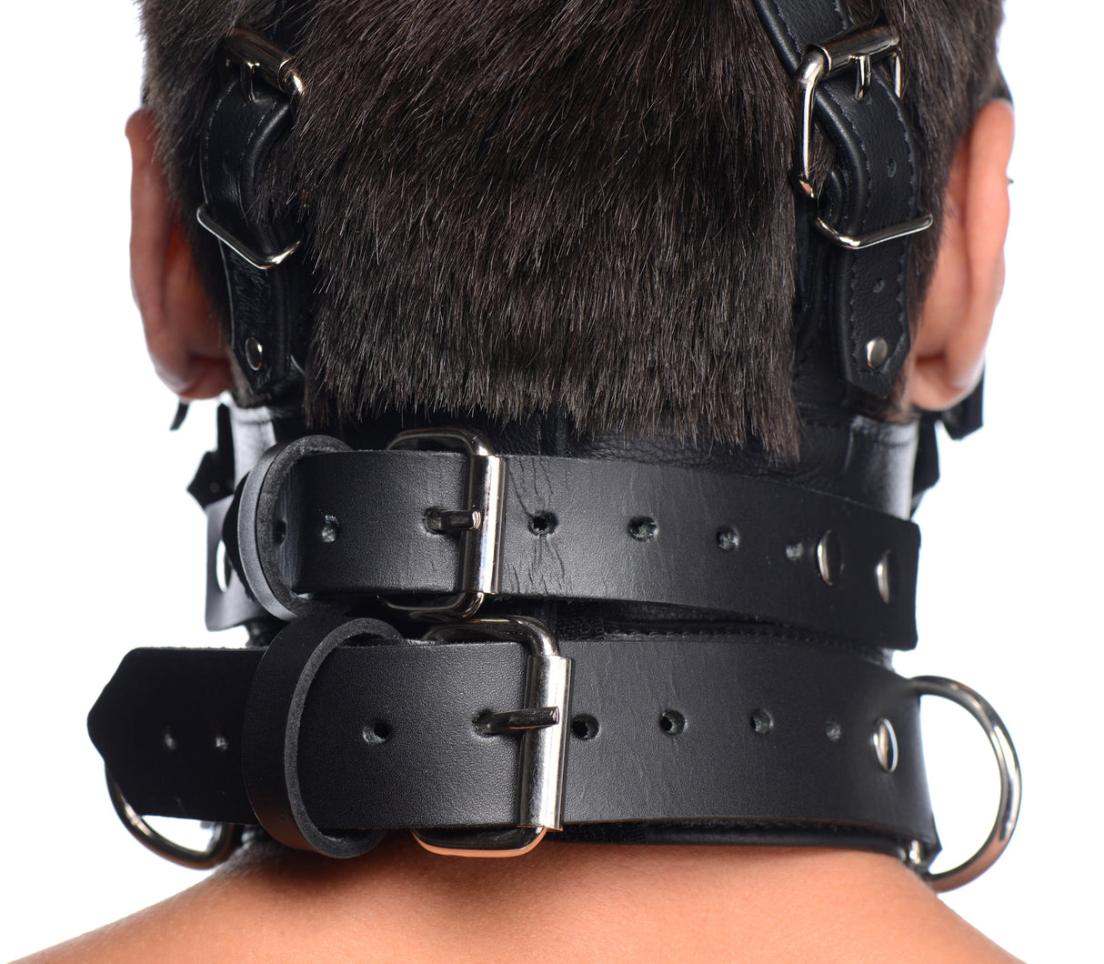 Leather Head Harness detail view 5 - BDSM Authority