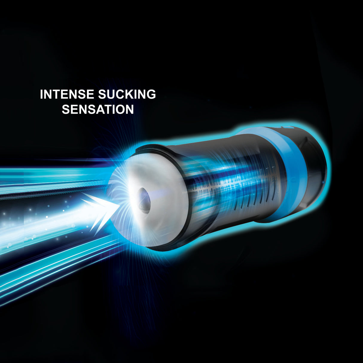 Illustration of the suction action of The Milker Intense 13X - BDSM Authority