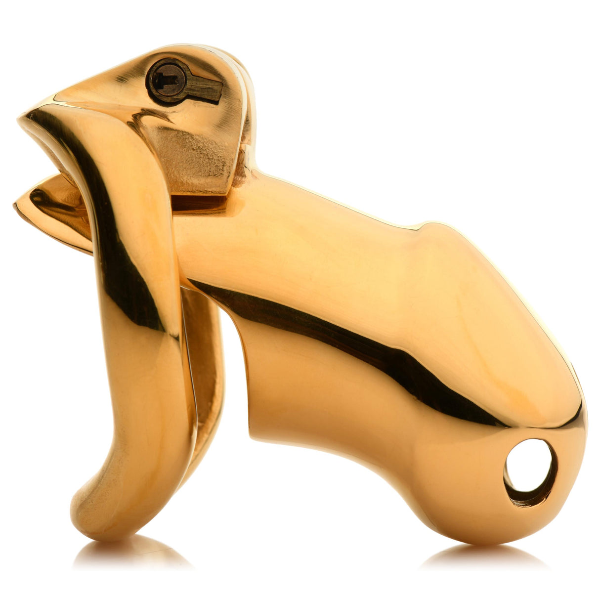 Midas Gold-Plated Locking Chastity Cage