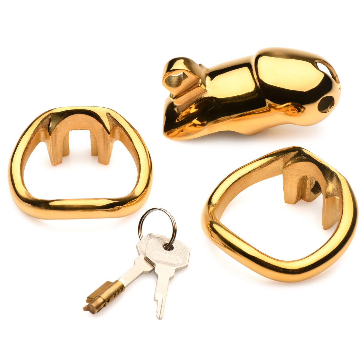 Midas Gold-Plated Locking Chastity Cage