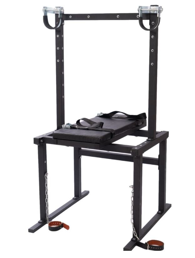 Full Access Bondage Restraint Table Adjustable BDSM Gyno Chair with Ankle & Wrist Cuffs Adult Playroom Dungeon Sex Room Furniture