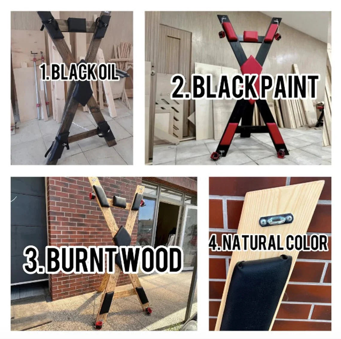 Handcrafted King Size BDSM Wooden Bed – Unique Restraining Options