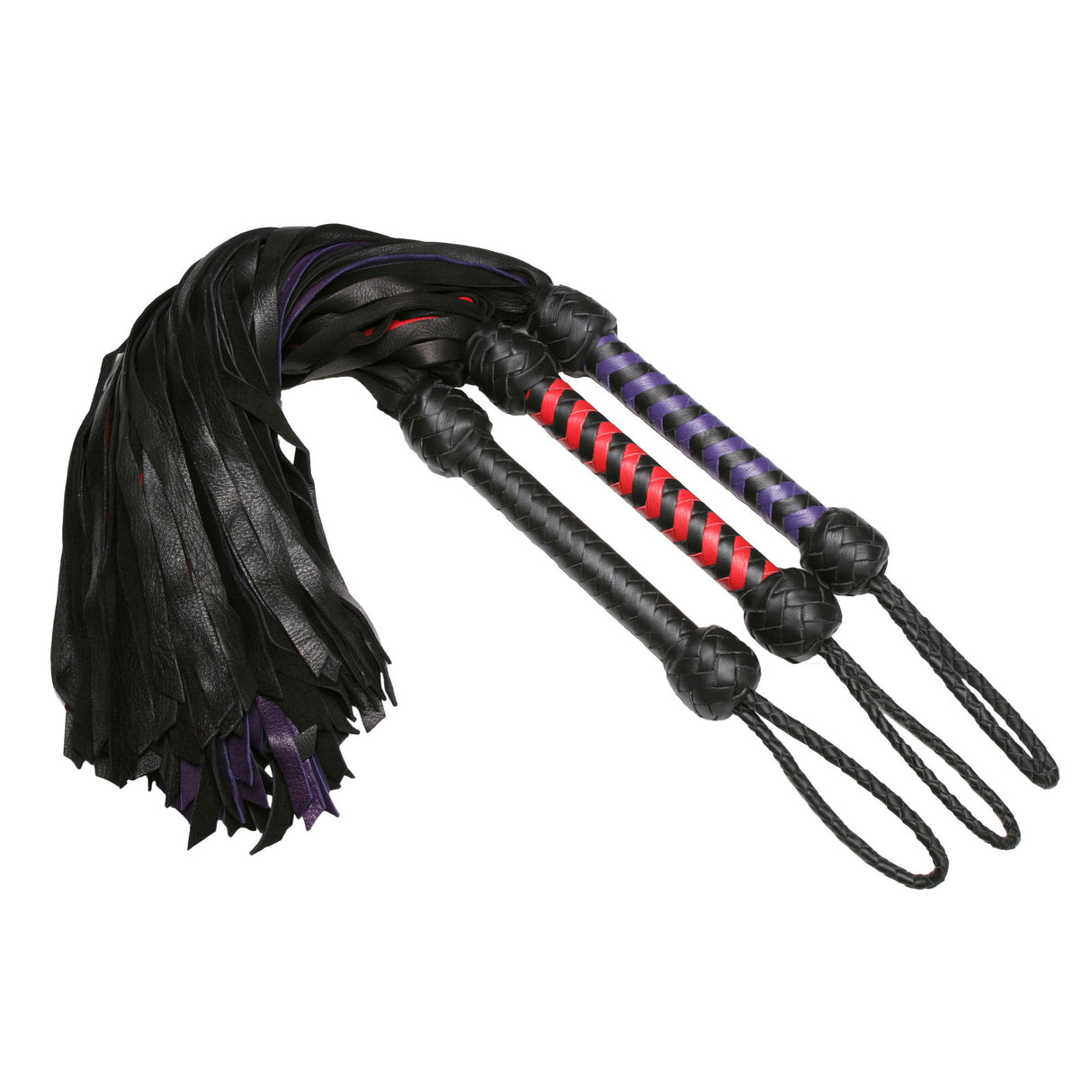 Deerskin flogger detail