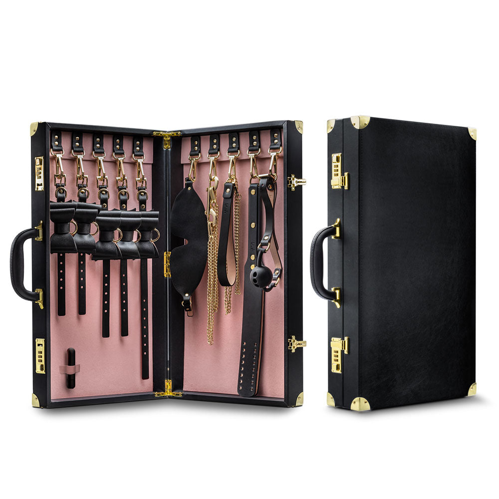 Temptasia Safe Word bondage kit lockable vegan leather suitcase at BDSM Authority