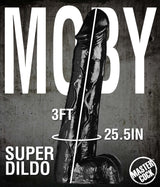 Moby Huge 3-Foot Black huge fantasy dildo BDSMAuthority