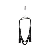 Lux Fetish Fantasy Swing black door swing with stirrups - BDSM Authority