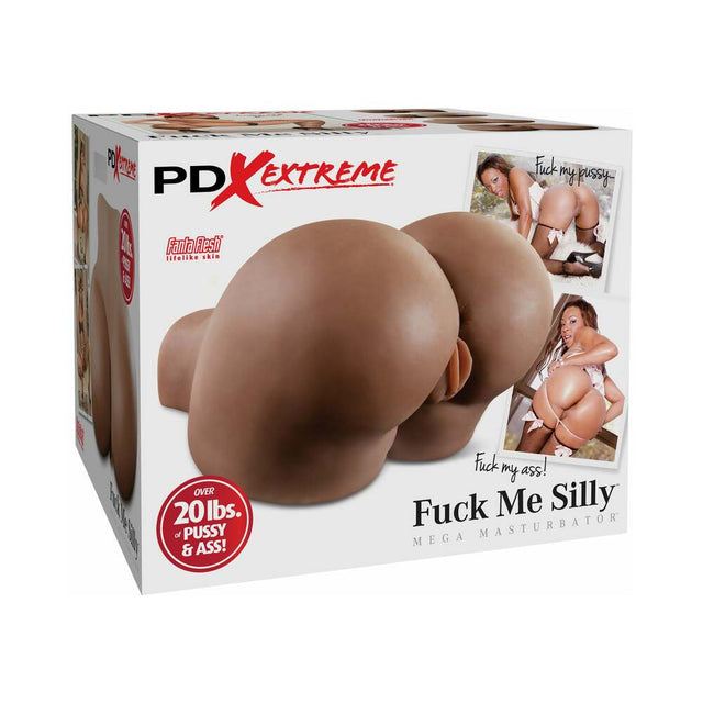 PDX Extreme Fuck Me Silly dual-entry mega masturbator brown front view - BDSM Authority