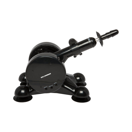 Vac-U-Lock sex machine side view showing the adjustable thruster arm - BDSM Authority