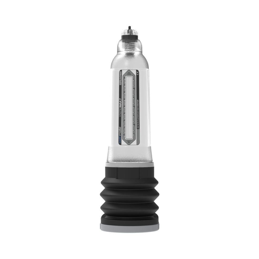 Bathmate Hydromax7 clear pump filled with water sealed to body - BDSM Authority