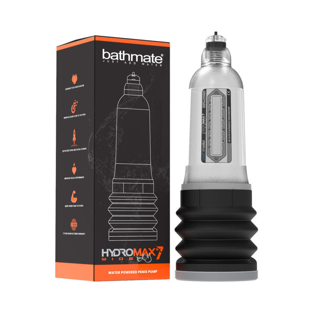 Hydromax7 Wide Boy water penis pump clear chamber - BDSM Authority