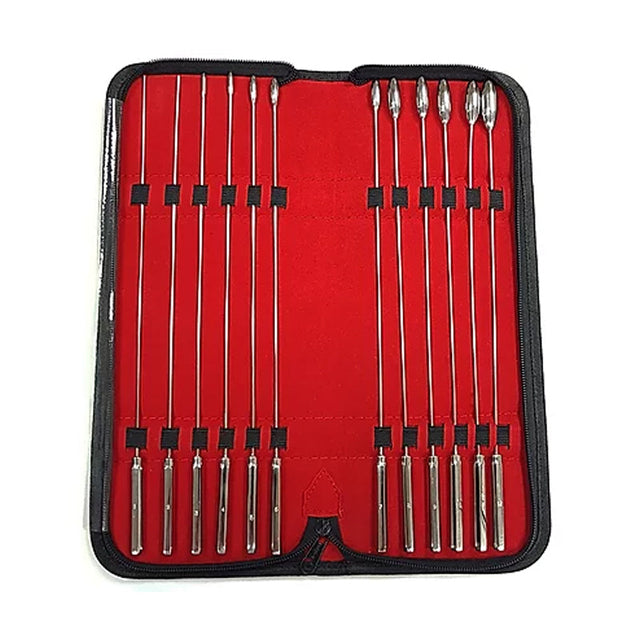 Rouge stainless steel 12-piece rosebud sounding dilator set - BDSM Authority