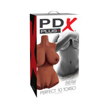 PDX Plus Perfect 10 Torso dual-entry masturbator in brown - BDSM Authority